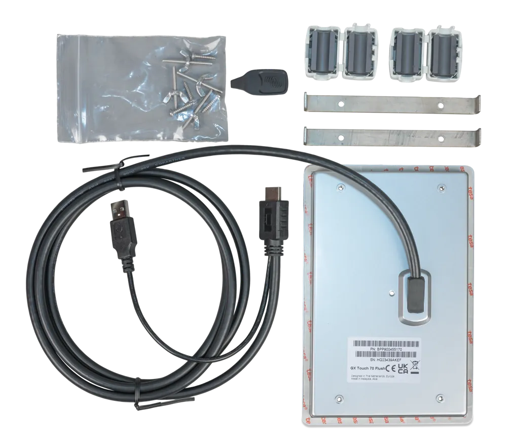 Victron Energy GX Touch 50 - backside accesories