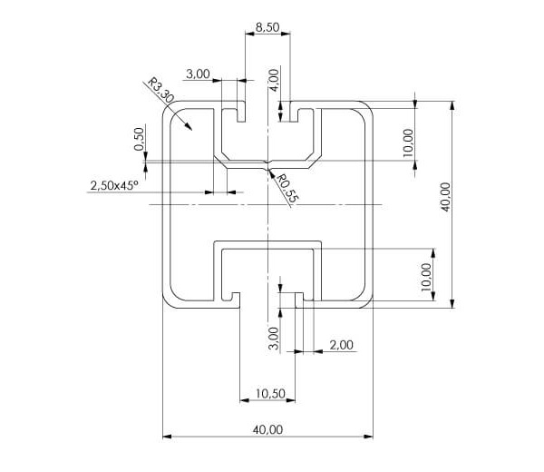 Profil de aluminiu pentru montaj panouri fotovoltaice