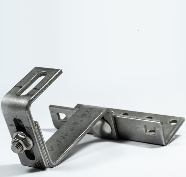 Suport de inox reglabil pentru montarea panourilor fotovoltaice pe acoperis cu tigla ceramica