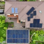 vedere aeriană unghi superior proiect Ovidiu cu panouri Hyundai 455Wp și invertor Fronius Symo